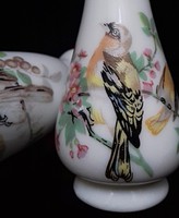 2 db csodaszép madaras mintázatú miniatűr váza 
