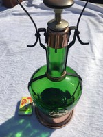 Vintage zenélő Lovas ital kínáló palack hattyúk tava zenével Boros Pálinkás üveg