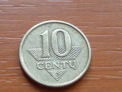 LITVÁNIA 10 CENTU 1998  S+V