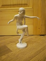 Herendi fehér porcelán táncos nő lány figura