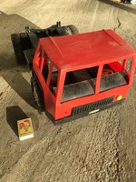 Retro Piros Nagyméretű Műanyag Dömper Kamion Játék Autó