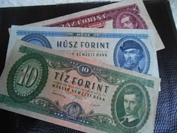 CSAK	Toni1 részére!! 1949 / 10 - 20- 100 Forint (Rákosi Címeres)