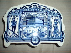  Vintage holland Delft porcelán zenedoboz