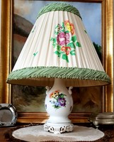 Herendi Barokk asztali lámpa eredeti ernyővel 