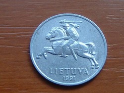 LITVÁNIA 5 CENTAI 1991 ALU.