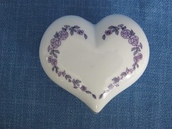 Hollóházi porcelán szív alakú bonbonier "IzlbJul részére"!!!