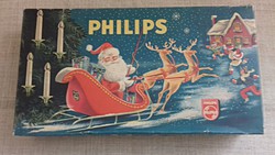 Régi megkímélt állapotú Philips világító gyertya  karácsonyfadísz saját dobozában