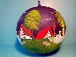 Now it's worth taking! Hand painted glass ornament glass sphere spectacular foam light large size special price