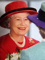 Elizabeth II. Queen of England + Prince of the Philippines labeled image sygma press photo golden wedding London 1997