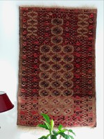 Antik türkmén Tekke szőnyeg, imaszőnyeg, faliszőnyeg