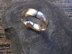 Arany karikagyűrű, bicolor (sárga-fehér)