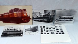 6 db régi fotó mozdonyok