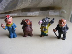 4 db retro Muppet Show gumi figura