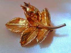 Danish: egger gold-plated silver brooch.New
