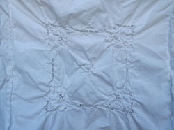 Csipke - betétes - párnahuzat - Hímzett pamutvászon Német zippzáras - 45 x 45 cm tökéletes