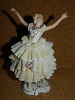 Régi Volkstedt porcelán balerina 17 cm.