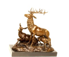 1 Ft-os aukció// Monumentális Szarvas-család bronz szobor - Műalkotása