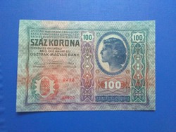 UNC 100 korona 1912 felülbélyegzés nélkül