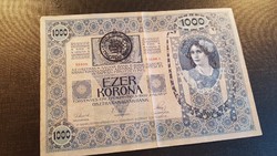 *** ROPOGÓS Román bélyegzett 1902-es 1000 korona ***