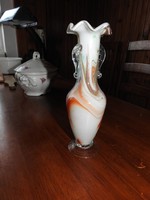 Üvegműves termék - muránói stílusú, - szivárványos üveg váza