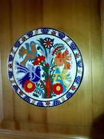 Hand-painted Greek ceramic decorative plate.