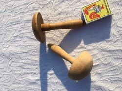 2 darab Antik stoppoló - varrás varró fagomba gomba