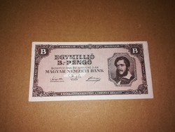 Egymilló B.-Pengős bankjegy ,A-UNC,Hajtatlan ! 1946-ból.