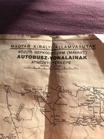 Magyar királyi államvasutak autóbusz-vonalainak átnézeti térképe