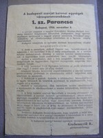 1956-os SZOVJET 1.sz. PARANCS - Eredeti!!!
