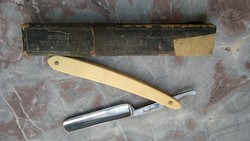 Svájci acél bicska-borotválkozó kés Jahellberg eredeti tokban