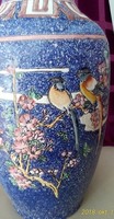 Porcelain vase with a bird pattern, 30 cm high