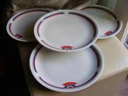 4 db art deco mintás alföldi lapos tányér