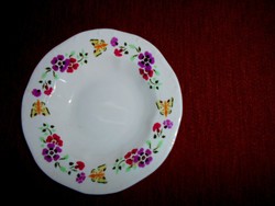  Zsolnay  tányér lepke-virág  mintával -(Kockamami részére)