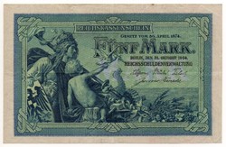Németország 5 német birodalmi Márka, 1904, ritka, szép