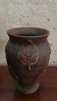 Antik stílusú Olasz retro fa mintázatú kerámia váza
