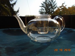 Nagy Hőálló üveg teáskanna infuziós tartállyal