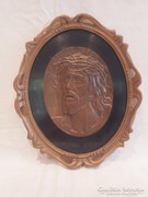 Berán Lajos Santo Cristo De Limpias bronz plakett