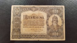 *** 1920-as nagy alakú 1000 korona  ***