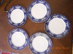 Zsolnay Pompadour barokk süteményes tányér 5 db
