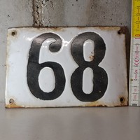 "68" vagy "89" házszám zománctábla (481)