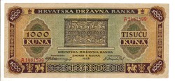 1000 kuna 1943 Horvátország