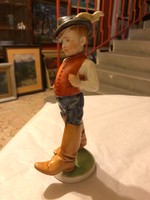 Régi herendi festett porcelánfigura-1946-ból-Telcs Ede terve