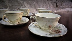 6 db-os Zsolnay porcelán kávéskészlet
