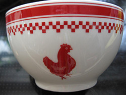Tyúk a müzlis, leveses tálkán -minőségi porcelán