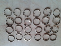 Karóra szerkezettartó gyűrű, fém, 24 db vegyesen