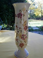 27 cm-es pillangós Zsolnay váza eredeti dobozában sosem használt