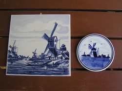 Delfti díszcsempe és poháralátét