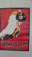 ZWACK Unicum reklámplakát - 68 x 47 cm -.