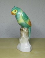 Herendi porcelán zöld papagáj kitűnő állapotban