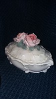 ENS Rózsa fogós bonbonier porcelán